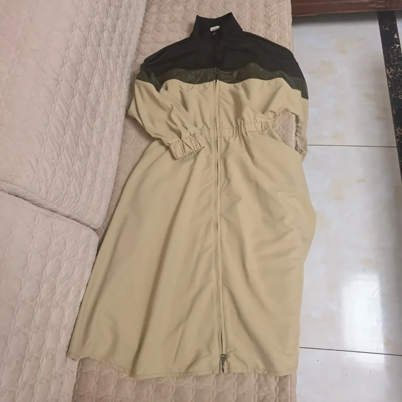 Женский Длинный Тренч с капюшоном Повседневная Свободная ветровка большого