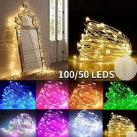 1m2m3m10m copper wire usbbattery box garland led wedding decoration for home fairy garland for party ornaments string light