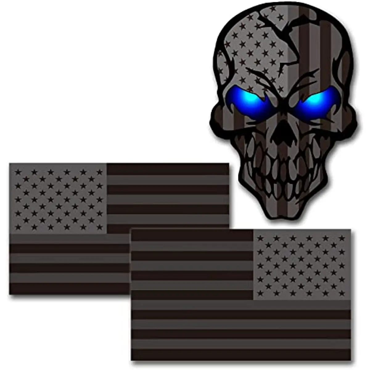 

Светоотражающая наклейка с американским флагом, 3x5,1 дюйма, наклейка с черепом и черными флагами США для грузовиков, джипов, фургона, мотоцикла, велосипеда, оконные наклейки