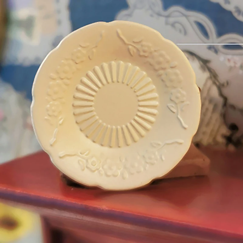 Милая Мини миниатюрная круглая фотомодель кухонная мини-тарелка с рисунком для