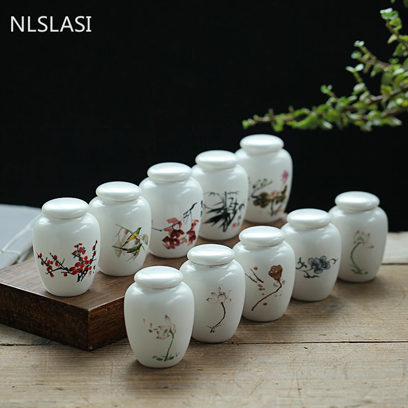 Портативный керамический чайный картридж маленькие Герметичные банки для