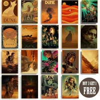 dune 2021 movie posters timothee chalamet retro kraft paper sticker vintage room home bar cafe decor aesthetic art wall painting