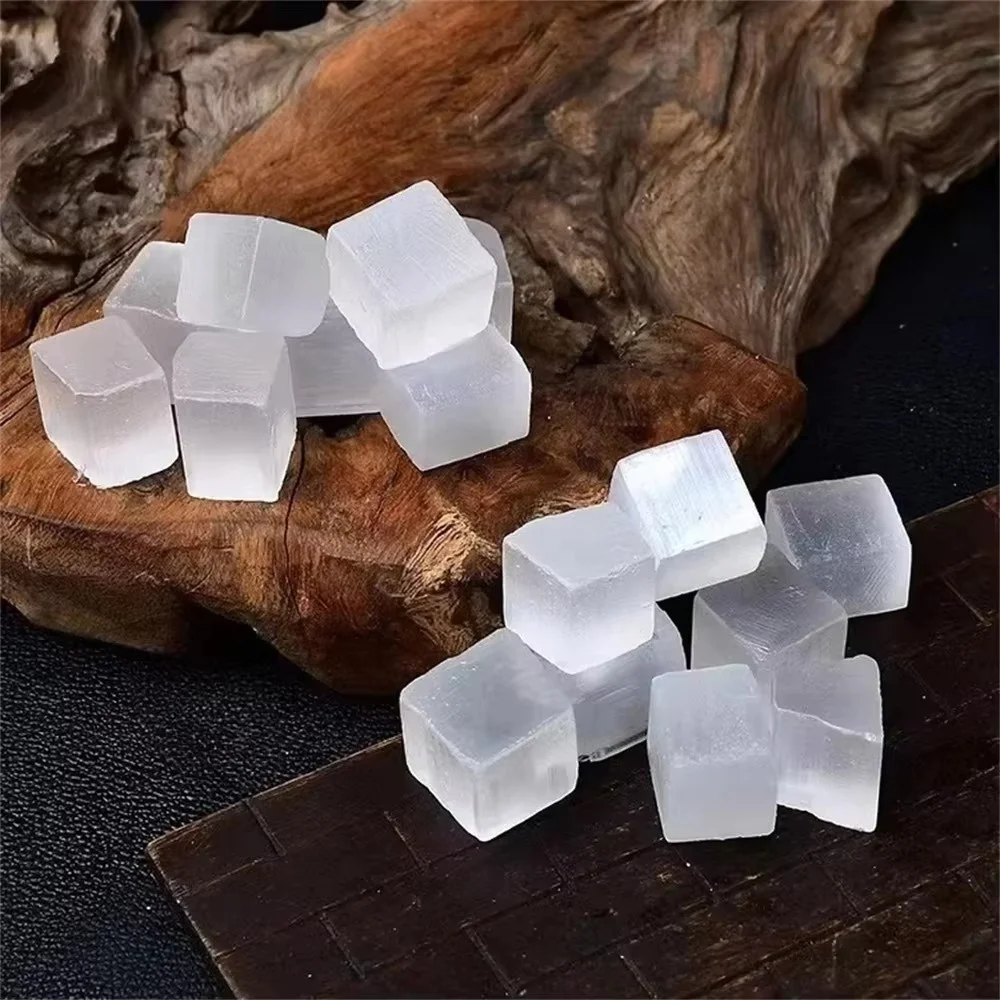 1/3 шт. натуральный белый селенит кубические кристаллы камни рейки исцеление