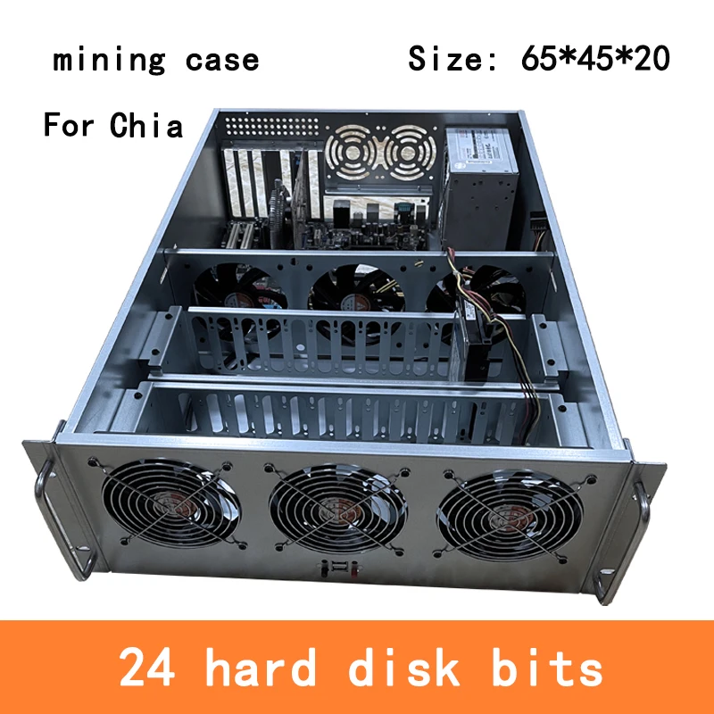 4U server case for Chia mining 24 disk chassis frame rig server  direct connection 24 hard disk bit ATX standard