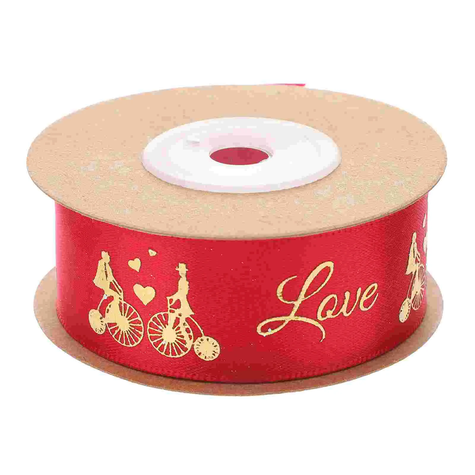 

Valentine' s Day Gift Ribbon Heart Pattern Ribbon Birthday Present Ribbon Heart Wrapping Ribbon Anniversary Gift Ribbon