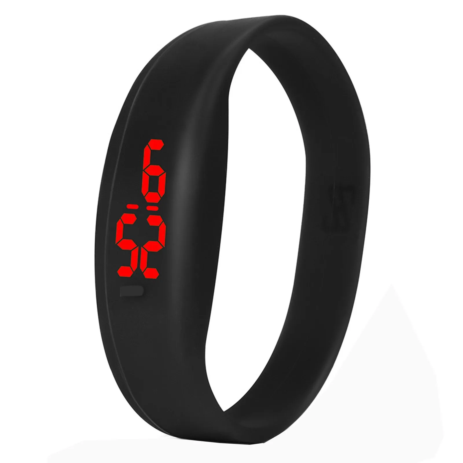 Светодиодные цифровые наручные часы унисекс с силиконовым ремешком модные