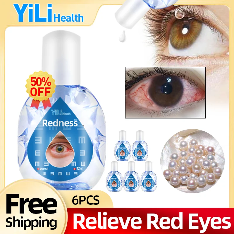 

Red Eyes Drop 6pcs Apply To Eyes Infection Relieves Discomfort Dry Itchy Eyes CFDA Approve Red Eye Relief Medical Products