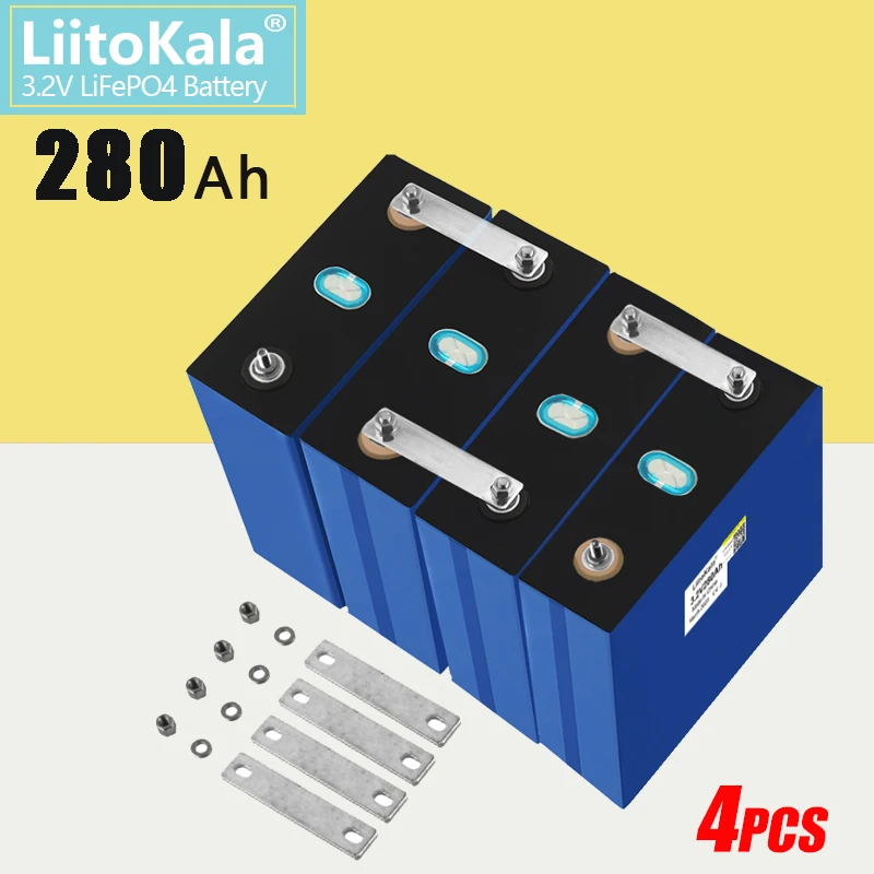 Аккумуляторы LiitoKala, 3,2 в, а/ч, 48 В, Lifepo4, а/ч, 4 шт.