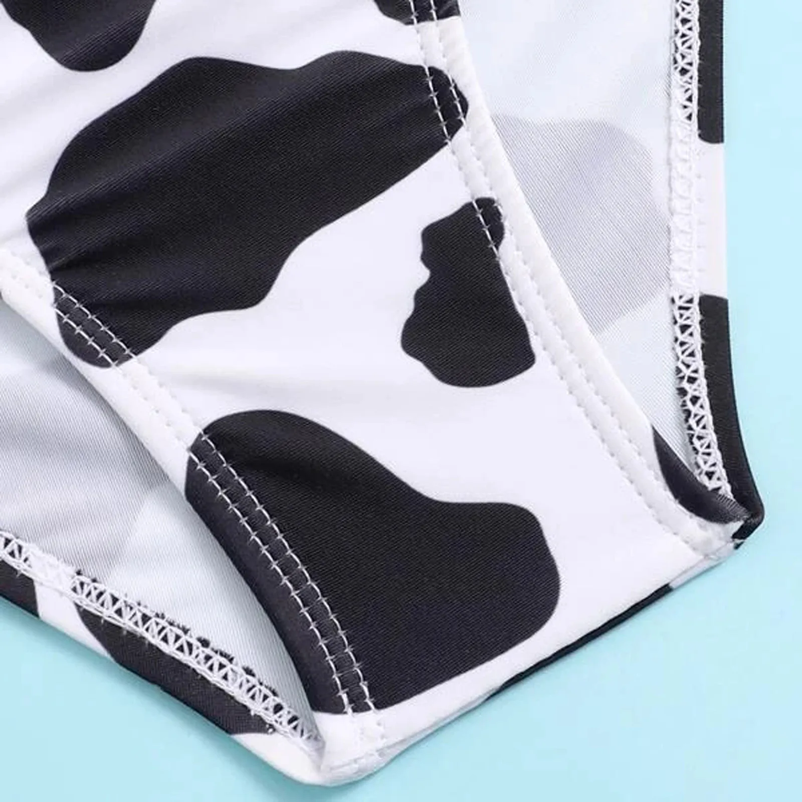 Детские летние купальники для девочек милый пляжный купальник с коровьим