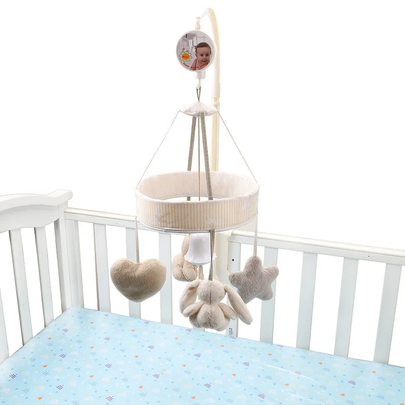 multi-function music box rotating plush bed bell bedside hanging baby toy crib ornaments to promote visual development |