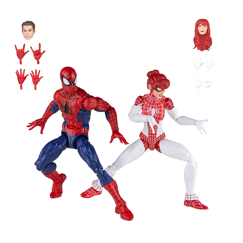 

6" Marvel Legends Spiderman Renew Your Vows Amazing Spider Man Peter Parker Spinneret Mary Jane Watson Action Figure Retro Toys