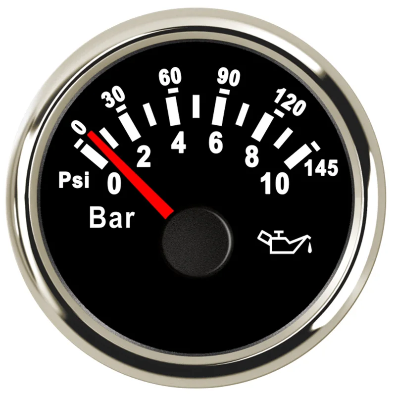 52 мм точечные манометры давления масла настройка 0-10 бар/0-145 фунтов на квадратный