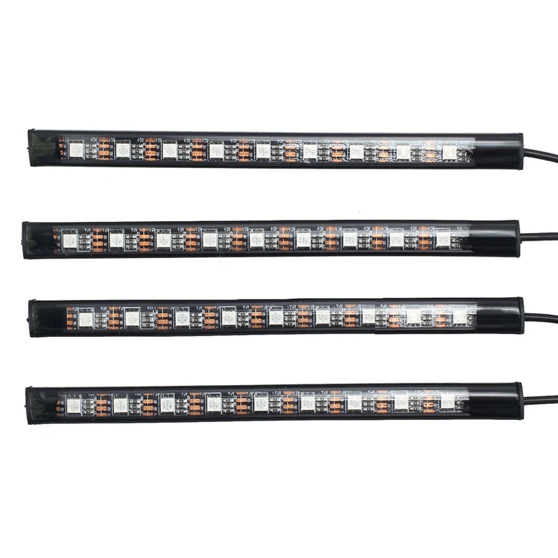 

8X DC12V 9 LED RGB Car Interior Atmosphere Footwell Strip Light USB Charger