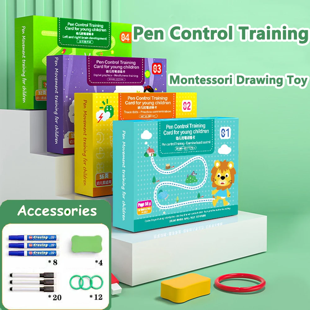 Детская игрушка для рисования по методу Монтессори ручка обучения цветная форма