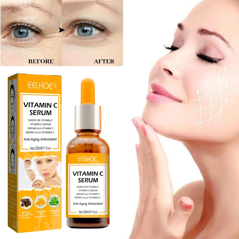 

Vitamin C Remove Wrinkle Face Serum Anti-Aging Fade Fine Lines Shrink Pores Lifting Firming Moisturizer Nourish Korean Cosmetics