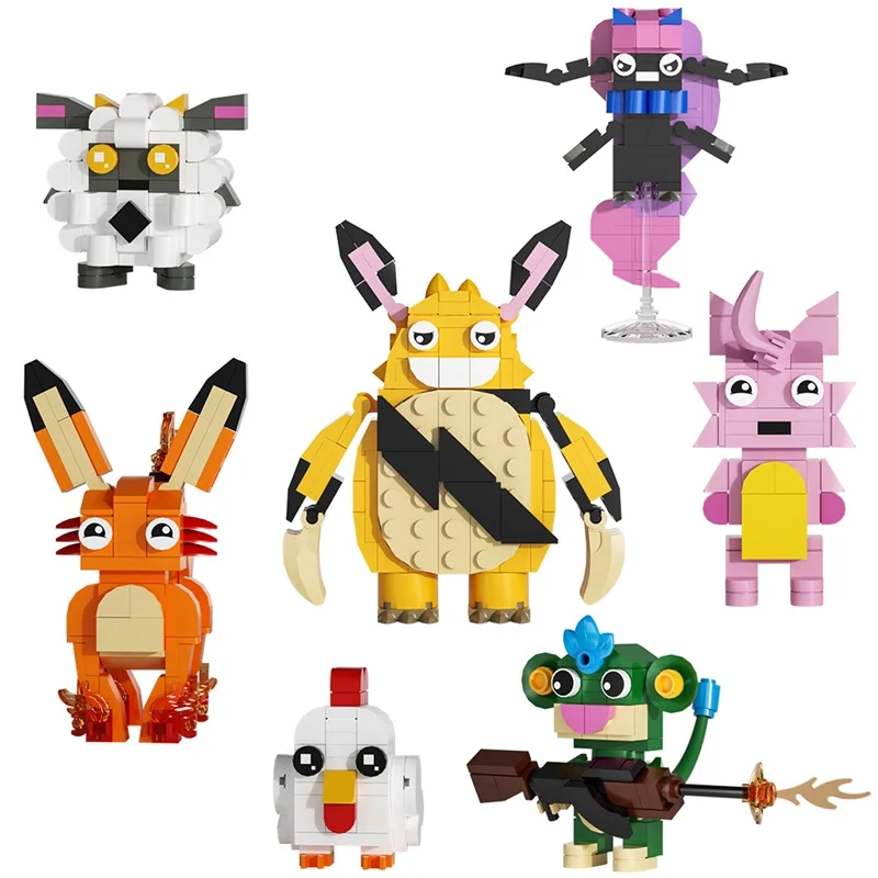 MOC Palworld игровая фигурка куклы строительный блок модель милые гризболт Foxparks Lamball