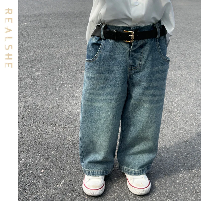 

Spring Fall Kids Boys' Clothes Baby Stretch Denim Trousers for Toddler Children Girls' Pants Unisex Outerwear Jeans