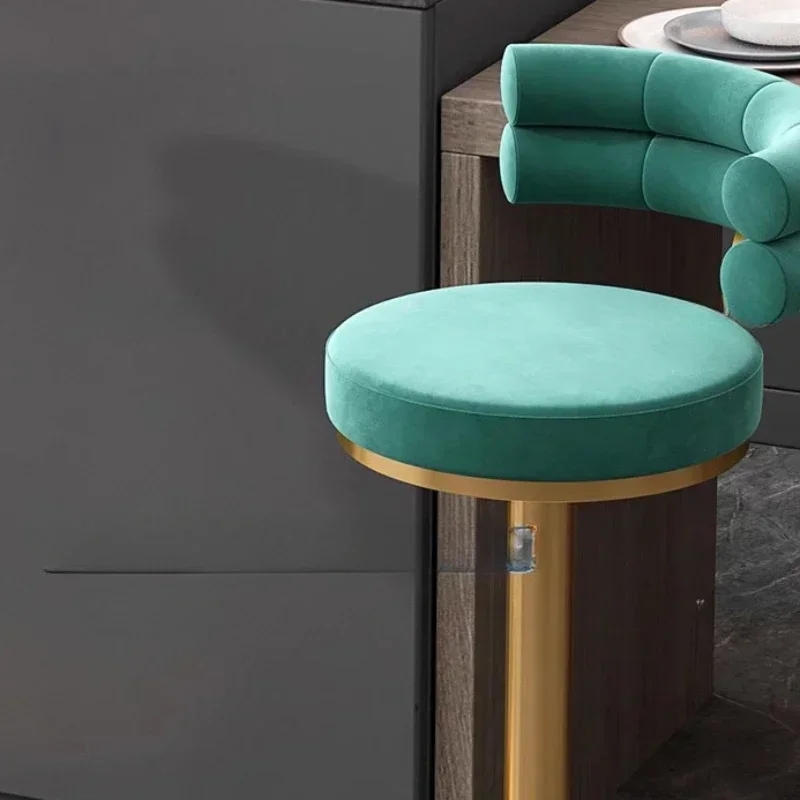 Скандинавские промышленные барные стулья с высокой спинкой эстетические