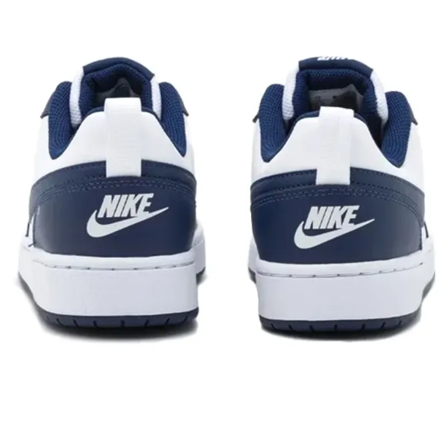 Nike Court Borough 2 Low Obsidian Нескользящие износостойкие легкие низкие кроссовки Gs Белый и