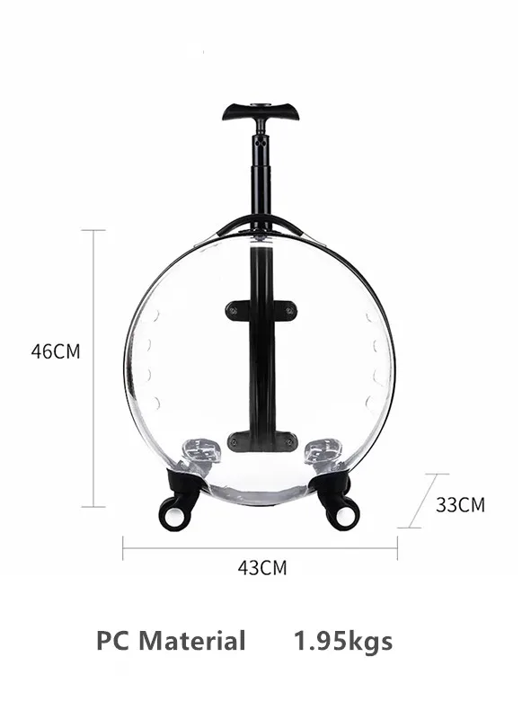 

Portable Pet Carrier Outing Trolley Case Cat Bag Breathable Outdoor Capsule cat bag