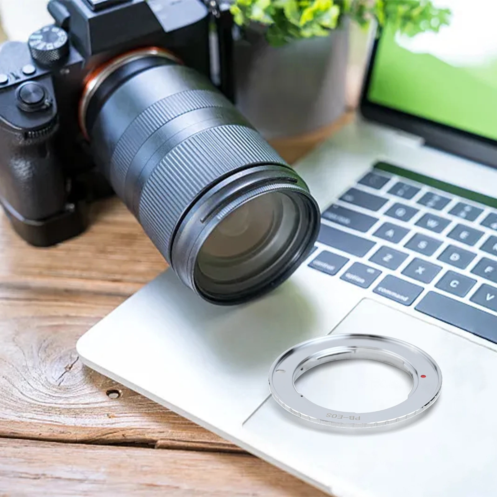 Переходное кольцо для объектива Praktica PB P B для крепления Canon EF, совместимое с камерами EOS 550D, 7D, 5D, с фиксацией ручной фокусировки объектива (art.: 3920d82b2d2cf) - 3920d82b2d2cf