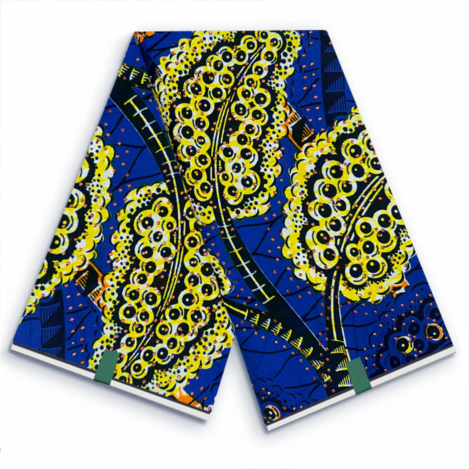 Высококачественная африканская ткань со стразами дизайн 100% хлопок воск Анкара