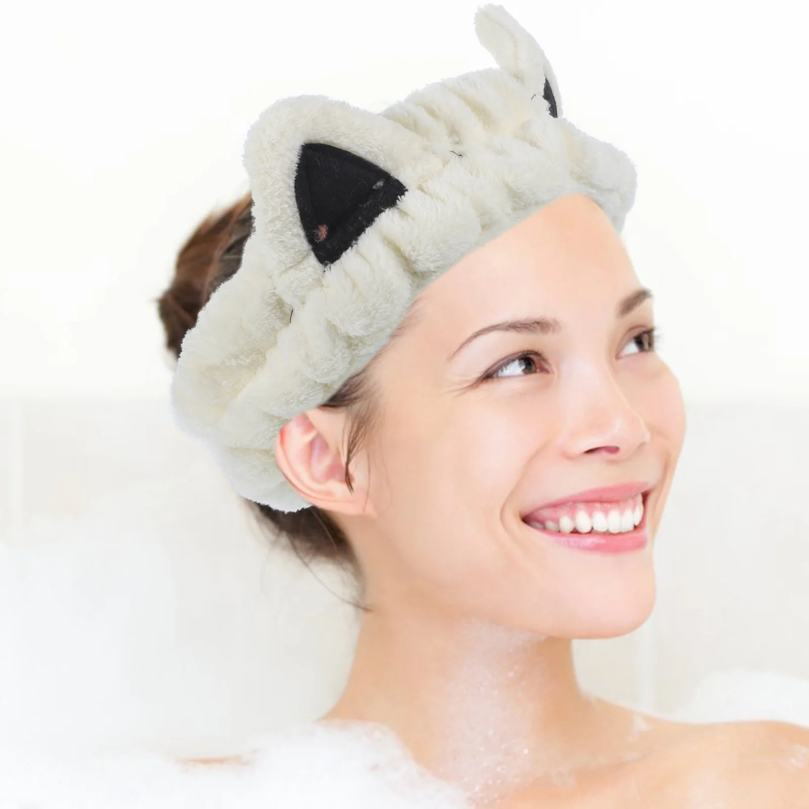 

Fluffy Cat Ears Headband Women's Bulk Microfiber Towels Headbands Fabric Makeup Washing Face