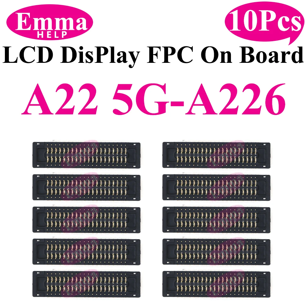 10pcs LCD Display Screen Flex FPC Connector For Samsung Galaxy A52 A53 A72 A33 A32 A23 A22 A13 A12 A03 A02 Plug On Board 78 Pin