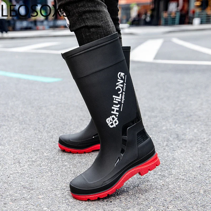 Мужские непромокаемые ботинки сохраняющие тепло нескользящие туфли для