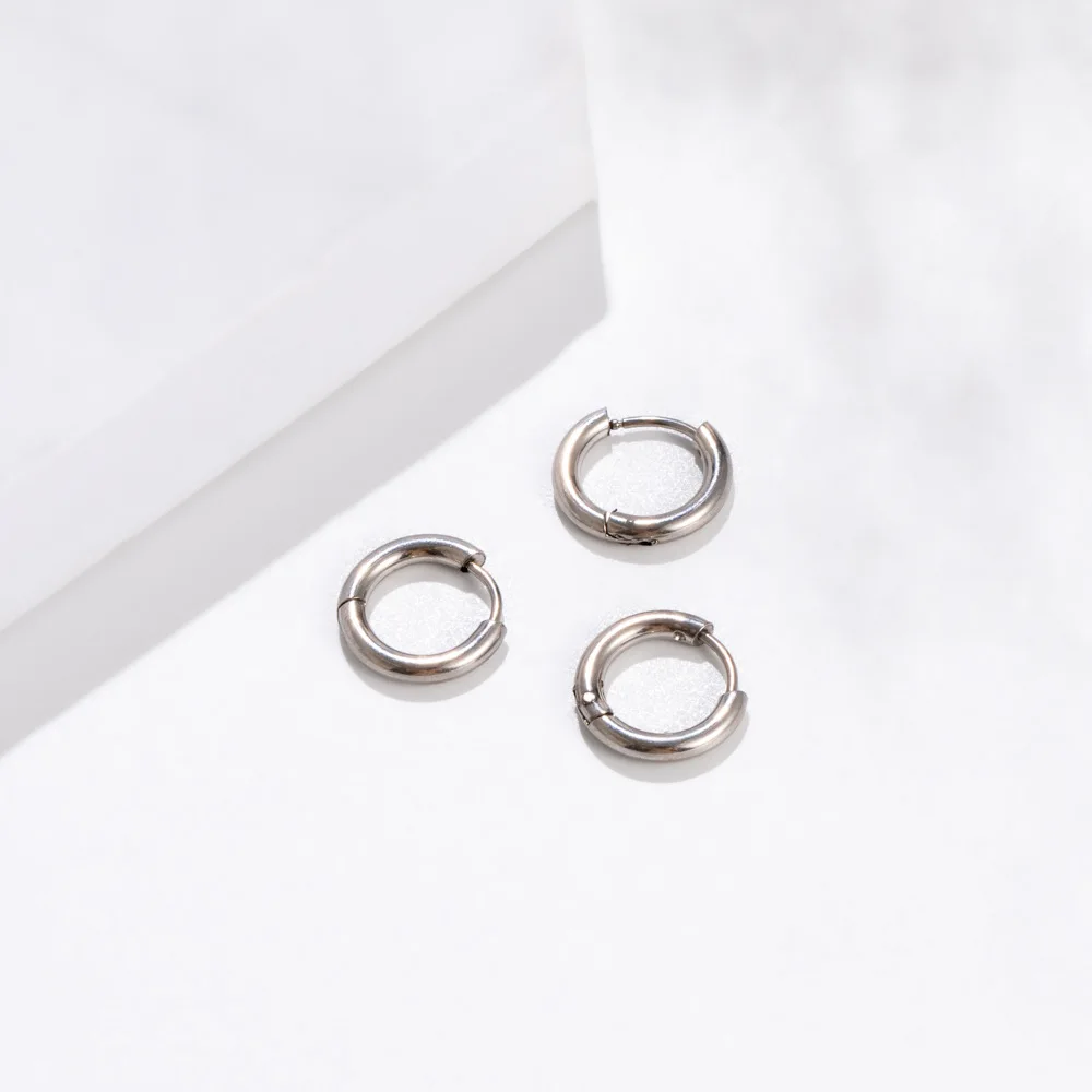 

Vintage Sliver Color Earrings Punk Stainless Steel Hoop Earrings for Women Spiral Twist Trendy Jewelry Hoop Earrings Wholesale