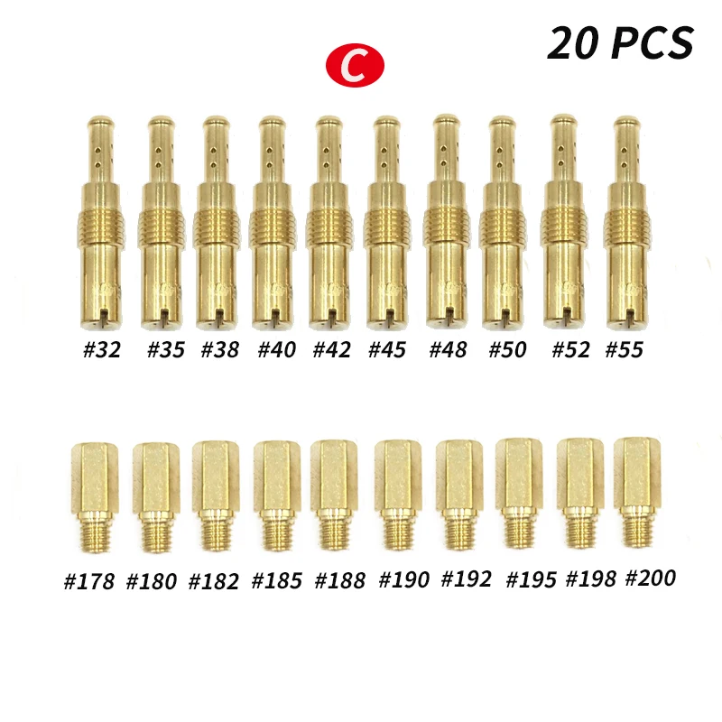 

Основной мотоциклетный карбюратор, комплект медленных пилотных насадок для карбюратора PWK Keihin OKO PWM CVK FCR, Набор насадок для инжектора