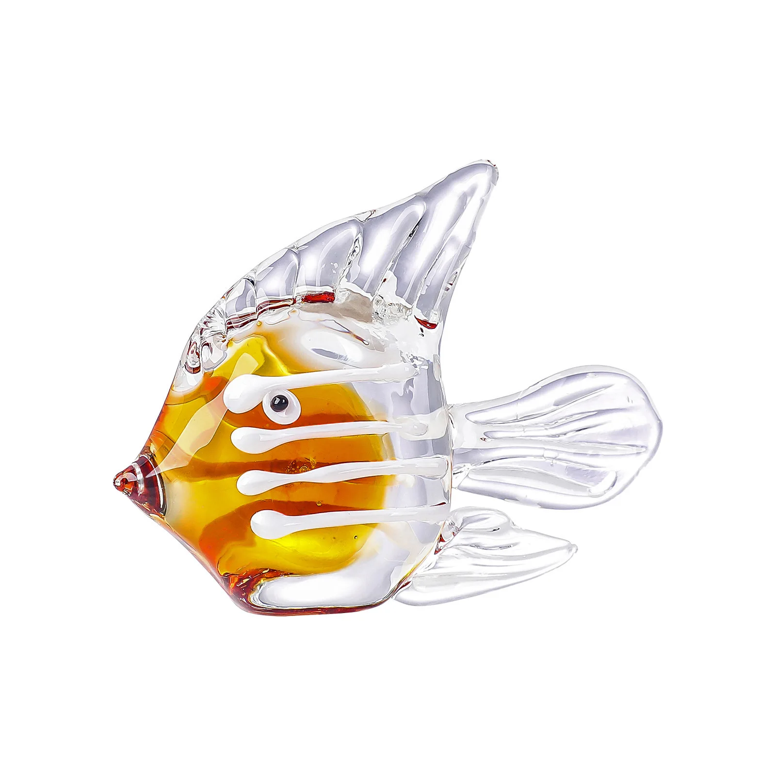 

1 шт., хрустальное стекло, золотая рыбка, украшения, Glss, красочная фигурка рыбы, украшение для стола, креативное украшение для дома, янтарная резьба, подарок