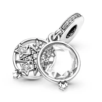 2pcslot starry sky series enlarged star two in one rhinestone charm diy bracelet necklace accessories pendant