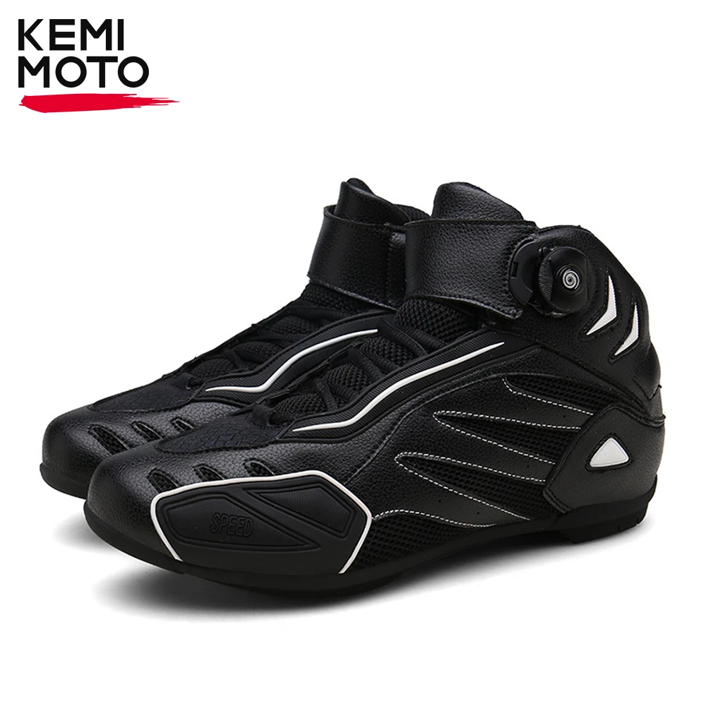 Motorcycle Riding Men Boots Motorcross Off-Road Racing Shoes Breathable Professional Boots Sports Protective Shoes