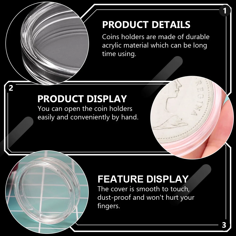 20 шт. безопасный для монет аккуратный ящик хранения комплект органайзер