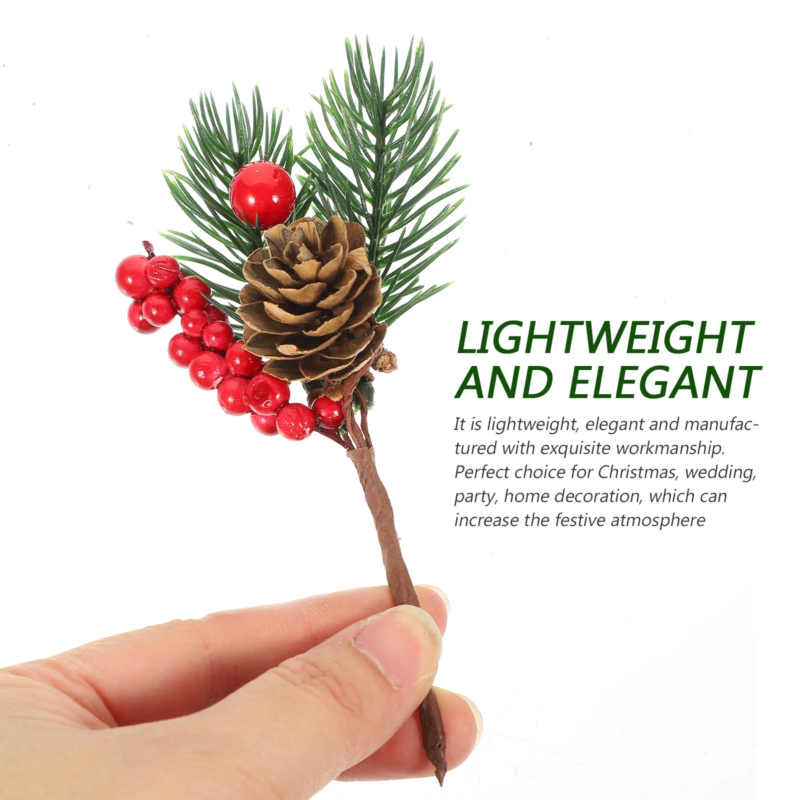 10 Pcs Artificial Pine Branches Cone Autumn Decoration for Kitchen Pick Natural Cones