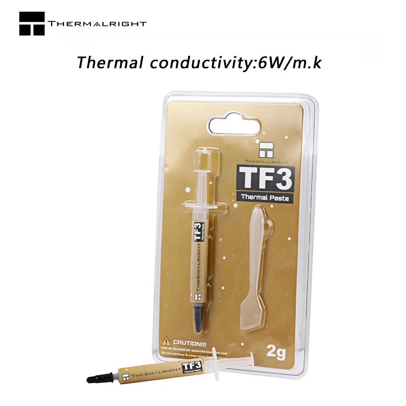 

Thermalright TF3 6W/m.k 2g Thermal Grease for CPU GPU heat dissipation computer notebook Cooling silicone grease with scraper