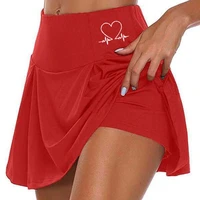 women athletic running gym sport mini skirts female tennis skirts badminton golf cute printed shorts high waist fitness shorts