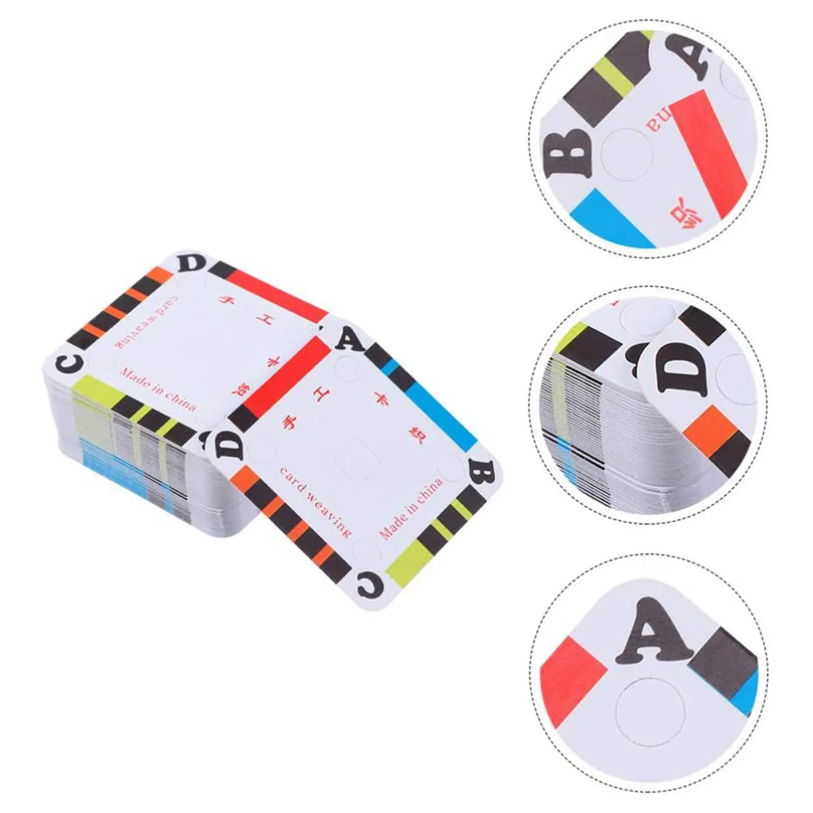 Упаковка из 100 удобных ткацких карт бумажные ткацкие карточки гладкая