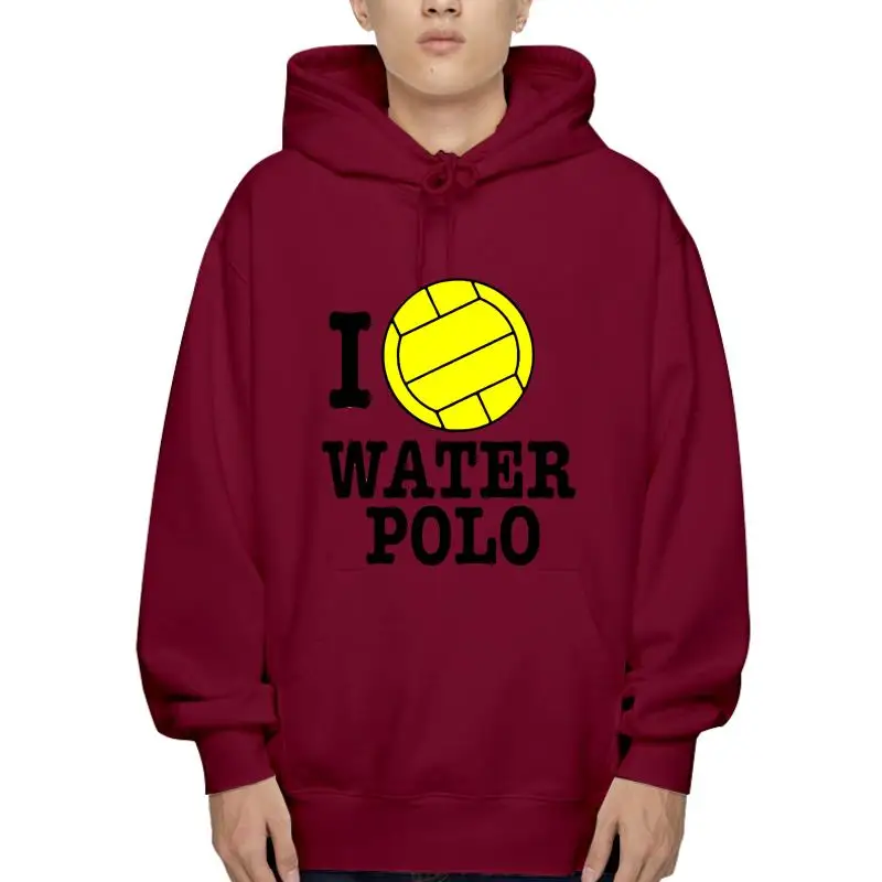 

Забавная мужская верхняя одежда, Женская Новинка, Свитшот I Love Waterpolo, крутая верхняя одежда с капюшоном