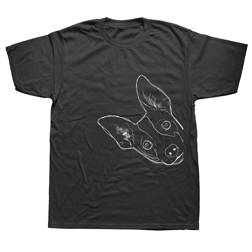 Funny Dog Rat Terrier T Shirts Graphic Cotton Streetwear Short Sleeve O-Neck Harajuku Dad T-shirt Mens Clothing |