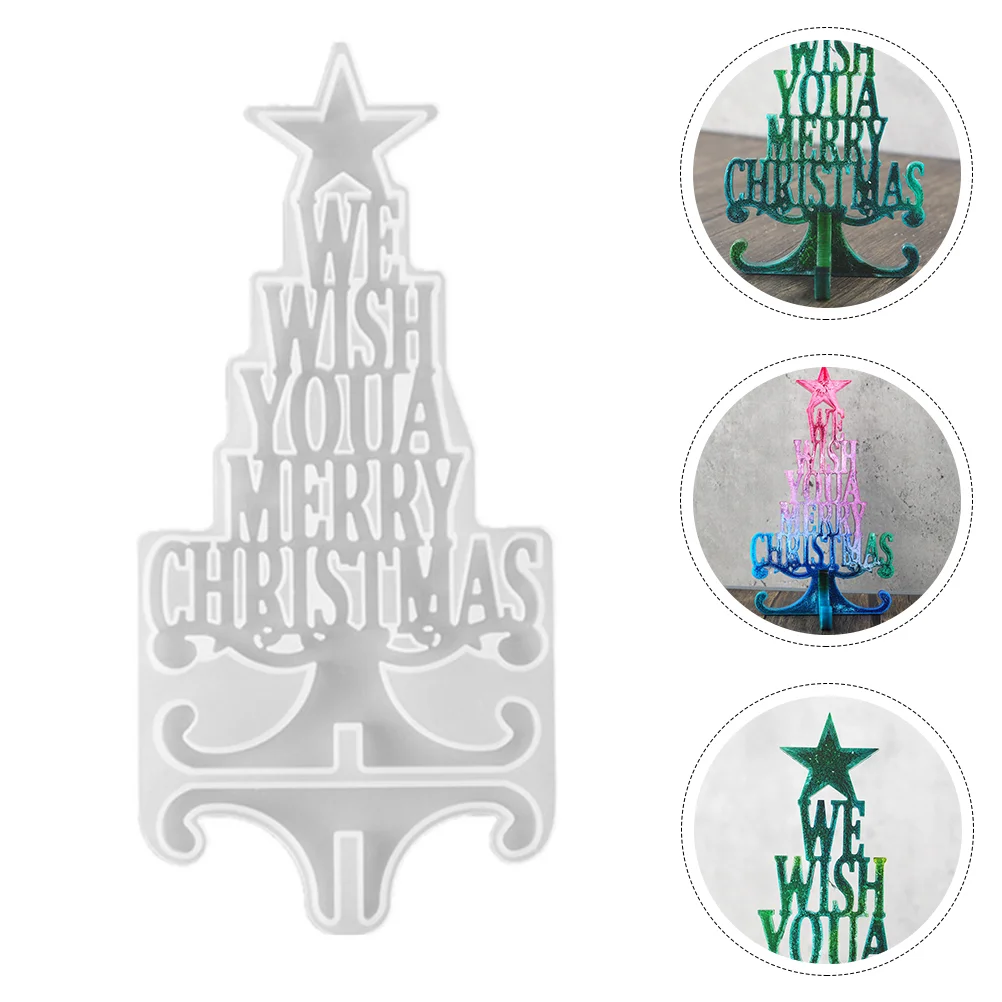 

1PC Merry Christmas Storage Box Xmas Tree Resin Casting Christmas Tree