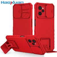 shockproof bracket phone case for oppo a5 a7 a12 a9 a53 2020 a32 push window armor back cover for oppo a52 a72 a55 a95 a16 a96