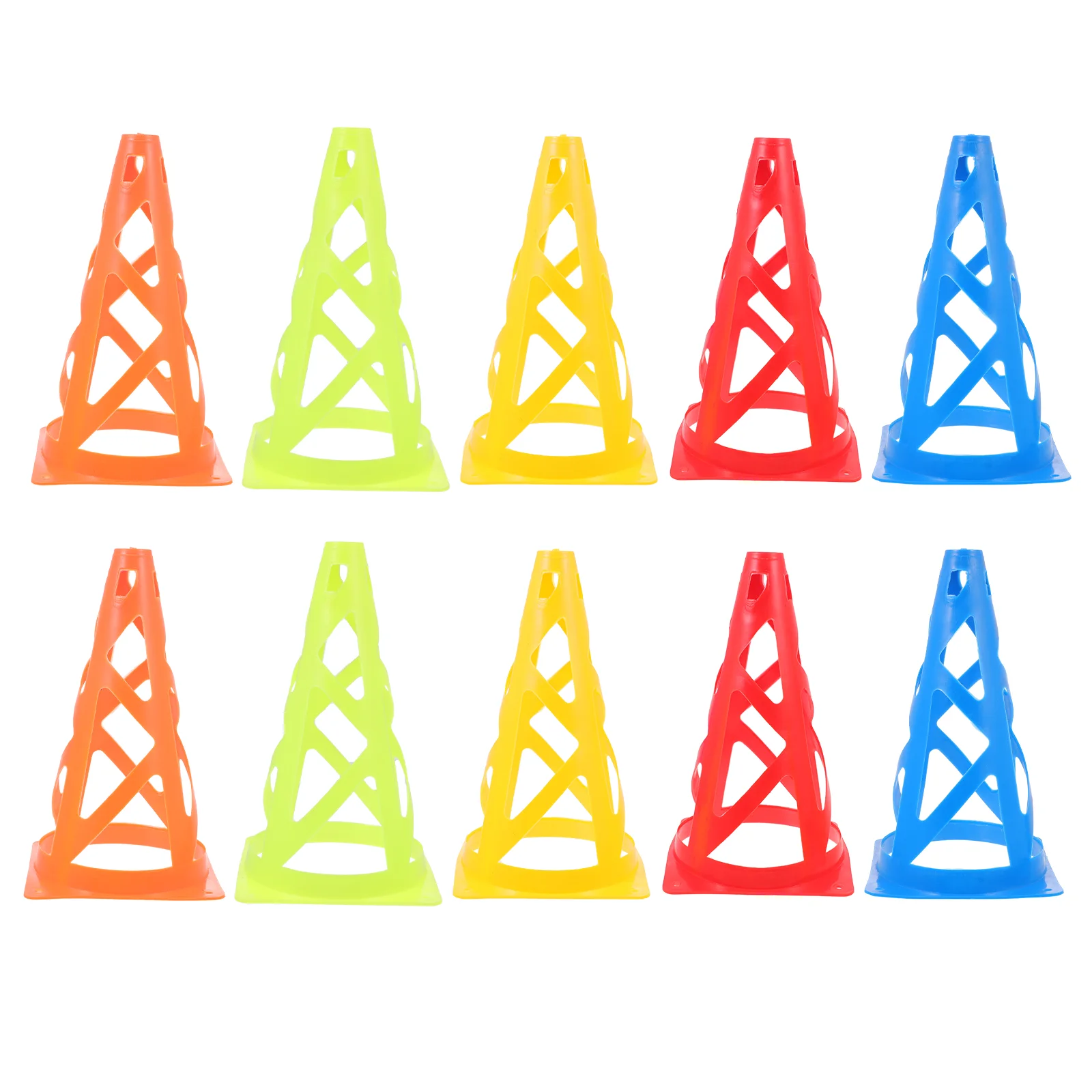 

10pcs Soccer Training Cone Football Training Sign Buckets (Assorted Color)