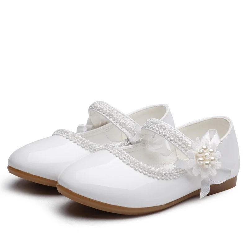 

1 2 3 4 5 6 7T New Baby Girls Leather Shoes Flower Kids Shoes Princess Cocktail Party Shoes For Baby Girls Wedding Dress Shoes