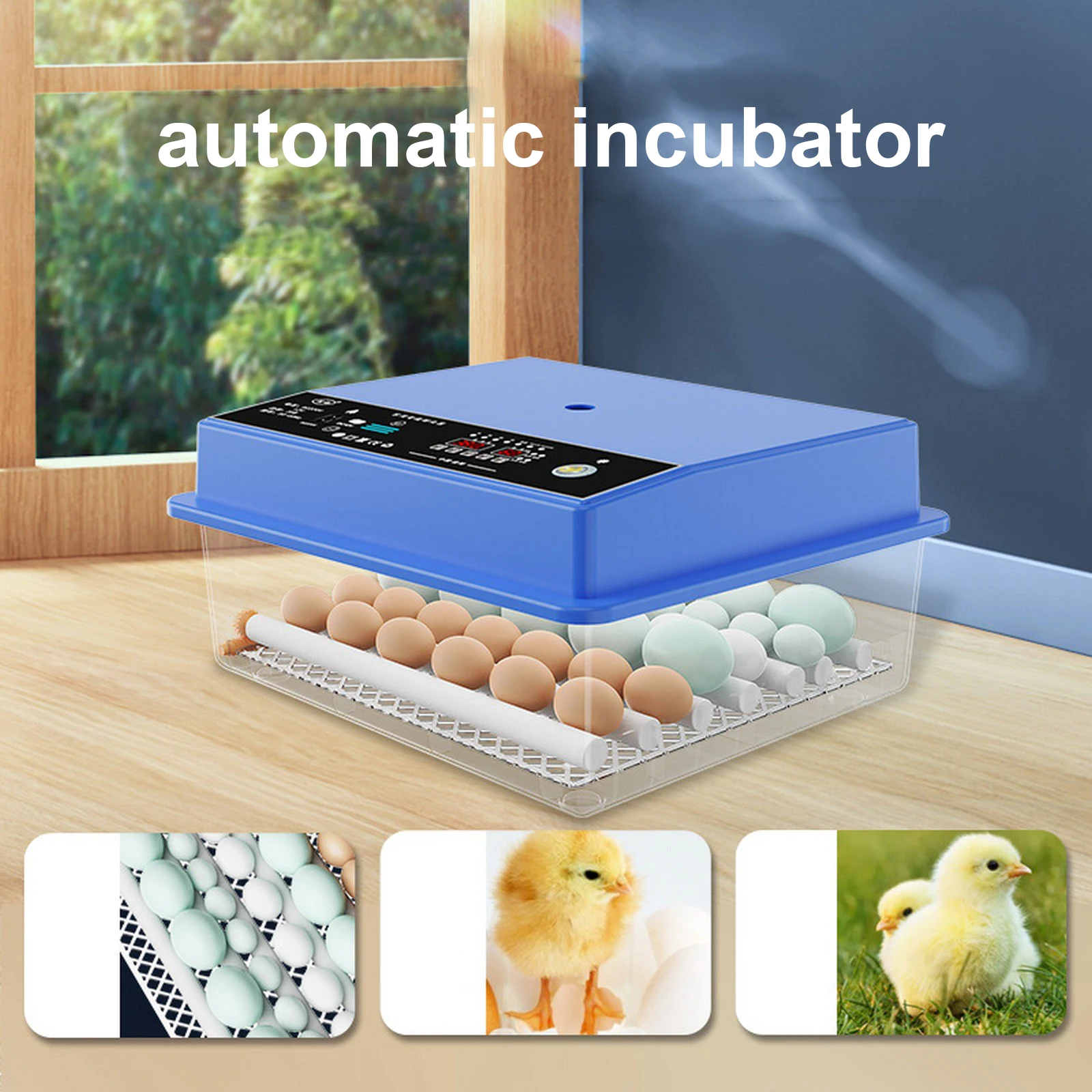 

Automatic Eggs Incubator Brooder Farm Poultry Incubation Machine for Chicken Bird Goose Pigeon Quail Hatchery with Egg Tester