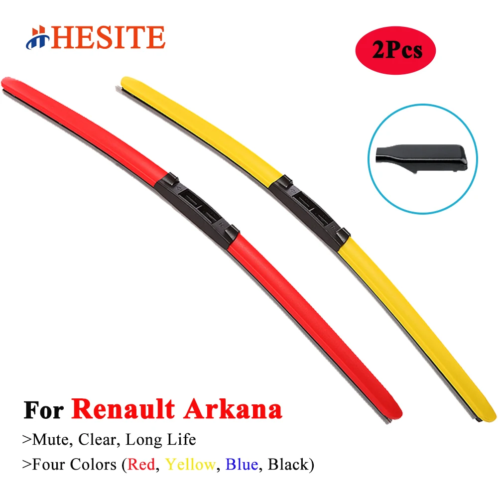 

HESITE Colorful Windshield Wiper Blade For Renault Arkana SUV 2019 2020 2021 2022 Car Accessories Hybrid Window Brushes Red Blue