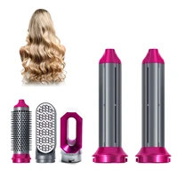 hair dryer 5 in 1 hot air comb professional curler straightener styling tool wet and dry hair dryer barber household kit