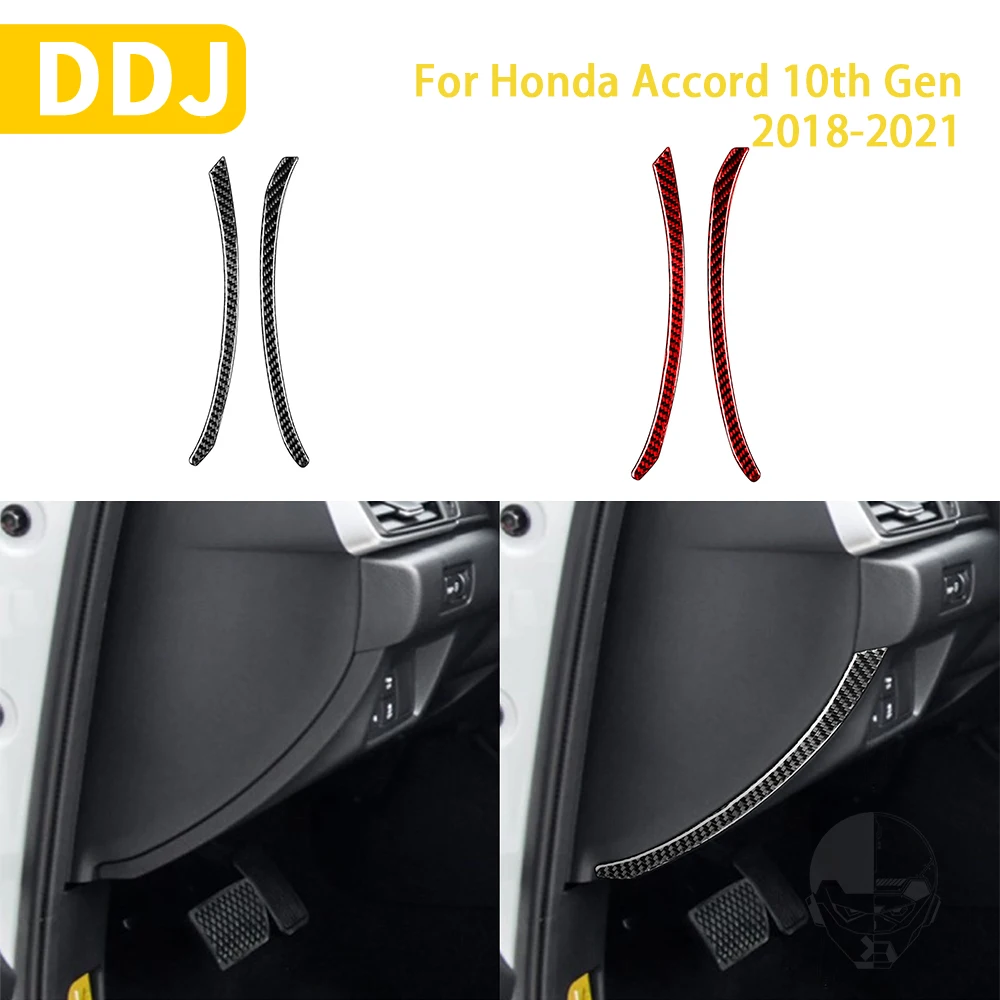 

For Honda Accord 10th Gen 2018 2019 2020 2021 Accessories Carbon Fiber Car Interior Instrument Panel Side Strip Sticker