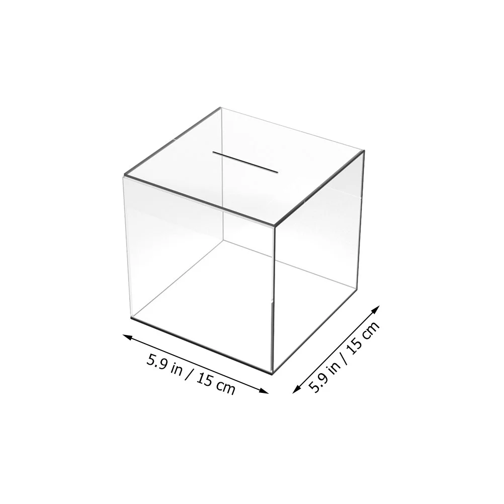 

Acrylic Piggy Bank Transparent Saving Pot Daily Use Coin Container Money Accessory